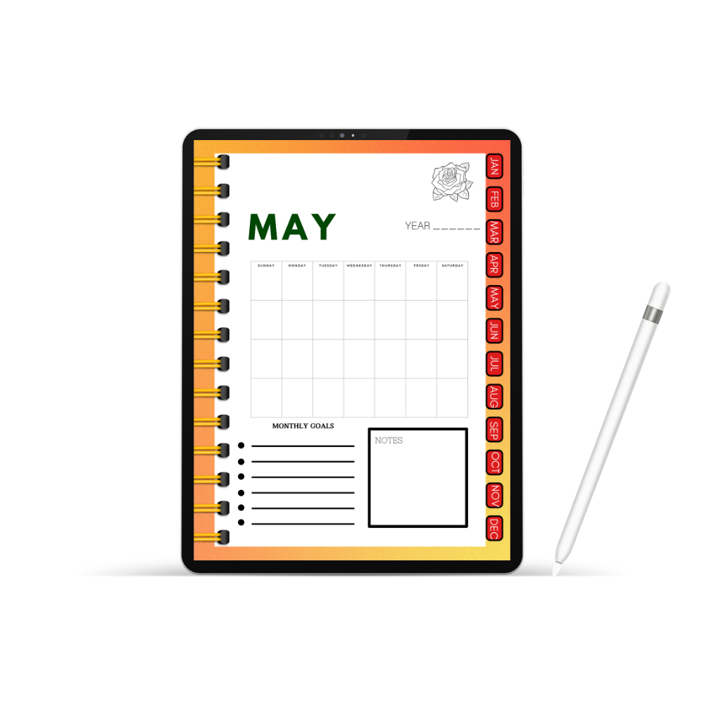 Digital Monthly Planners
