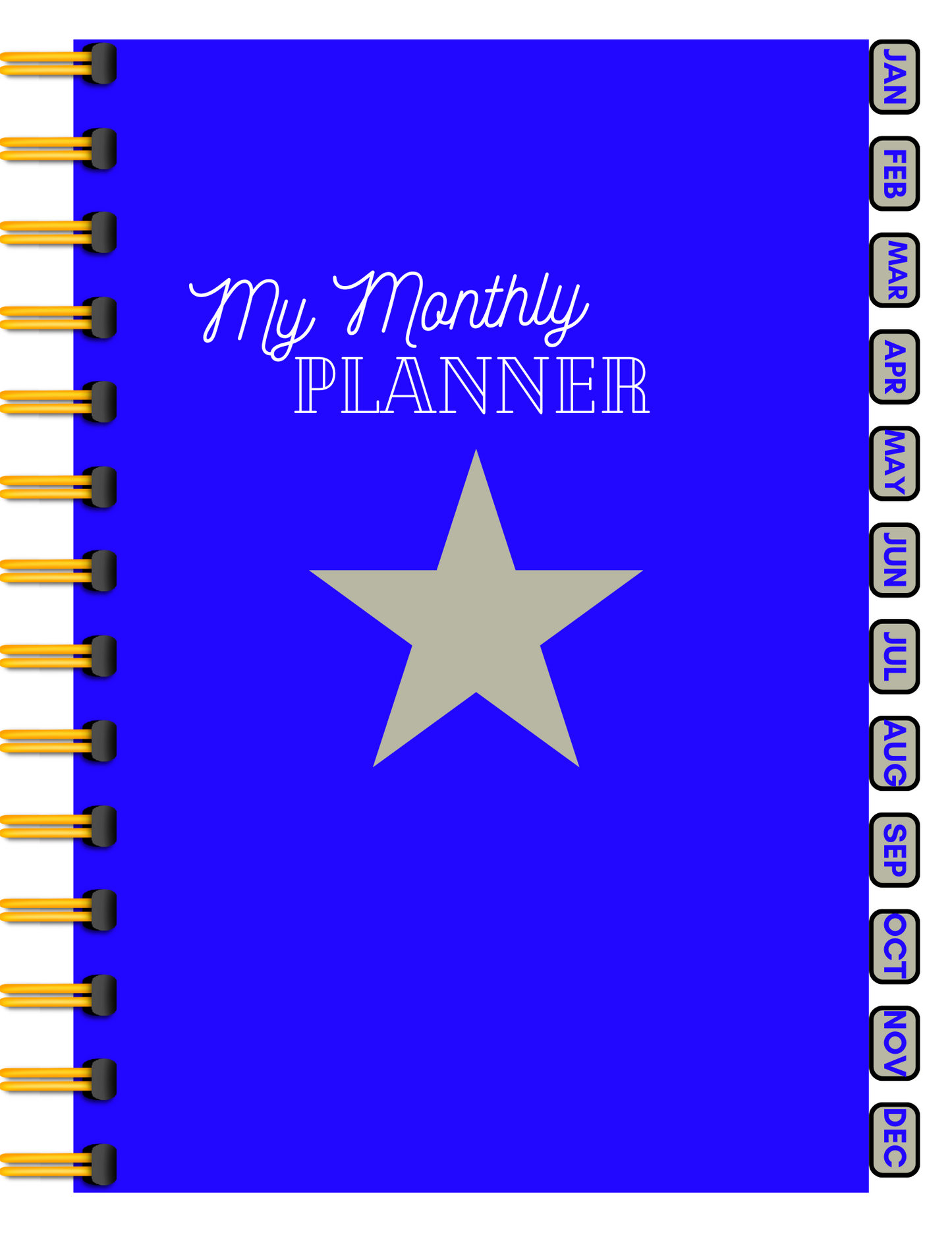 My Monthly Planner (Blue & Pink)